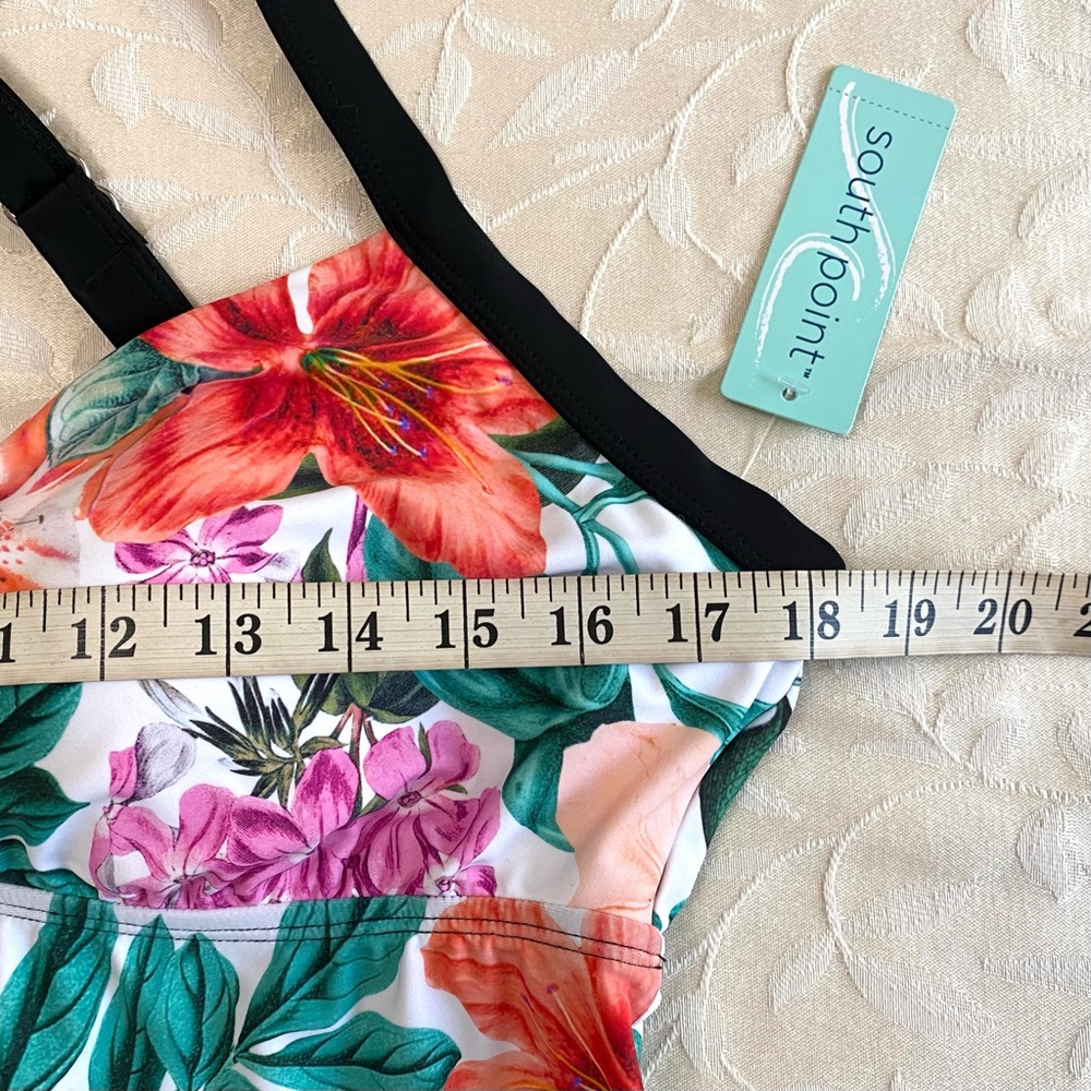 🆕 South Point Swimsuit Womens size 12 Tropical Floral Two Piece Tankini NWT - Picture 10 of 12